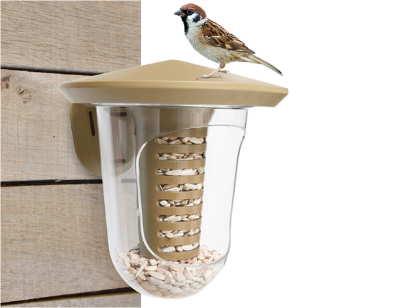 Vogelvoedersilo Multi FeedR 2-in-1 Transparant Bruin | SingingFriend