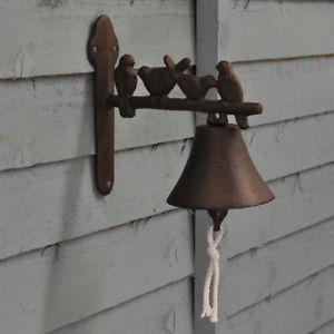 Gietijzeren Deurbel met Vogels – Rustieke Tuindeurbel | Esschert Design – foto 2