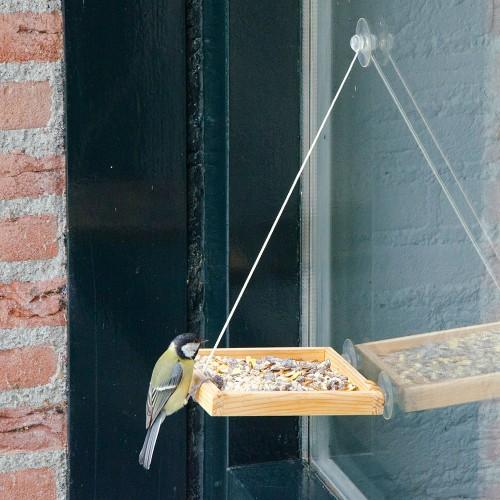Raamvoedertafel met Zuignappen BirdSwing Vide – Hout | CJ Wildlife